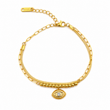 NXGOLD Trendy Double Layer Evil Eye Bracelet