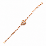 Rose Gold Four Leaf Clover Designer 925 Silver Bracelet