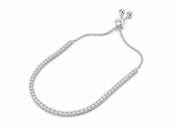 Classic CZ Tennis 925 Sterling Silver Adjustable Bracelet for Women & Girls