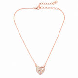 Dazzling Rose Gold Heart-Shaped Pendant Necklace