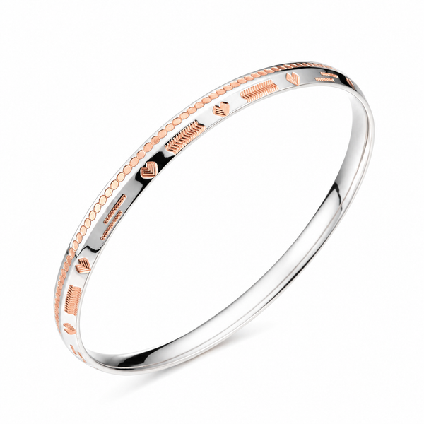 925 Sterling Silver Rose Gold Designer Kada for Men & Women