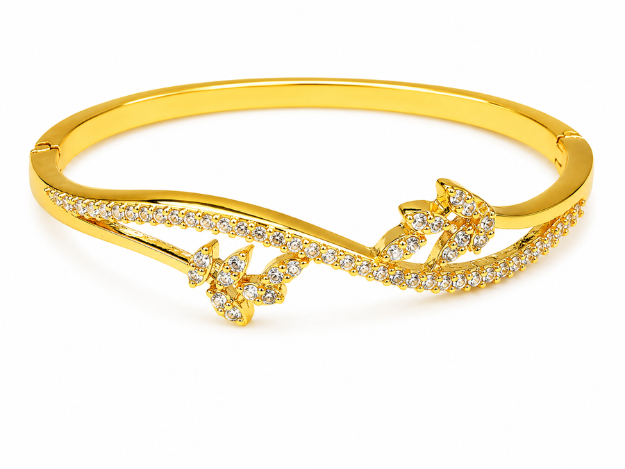 Butterfly Crystal Open Bracelet for Women & Girls