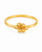 NXGOLD Delicate Floral Charm Gold Ring