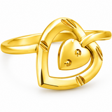 NXGOLD Double Heart Love Ring