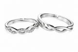 His & Hers Stainless Steel Infinity Couple Ring Set