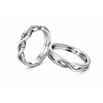 His & Hers Stainless Steel Infinity Couple Ring Set