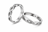 His & Hers Stainless Steel Infinity Couple Ring Set