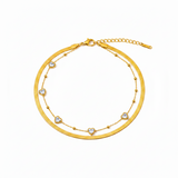 Elegant Dainty Triple Heart Bracelet for Women & Girls