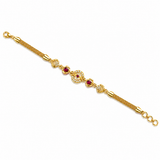 Regal Ruby Sparkle Link Bracelet for Women