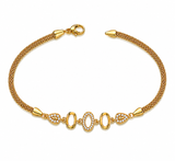 Premium Triple Oval CZ Link Bracelet for Women