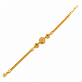 Premium Evil Eye CZ Chain Bracelet for Women & Girls