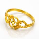 NXGOLD Floral Filigree Charm Ring