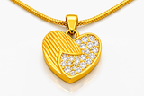 NXGOLD Heart Pendant Necklace Set for Women