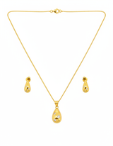 NXGOLD Teardrop CZ Pendant Necklace Set