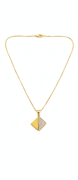 NXGOLD Triangle Stone Pendant Necklace