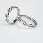 His & Hers Stainless Steel Infinity Couple Ring Set