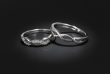 His & Hers Stainless Steel Infinity Couple Ring Set