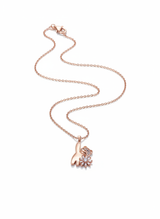 Elegant Rose Gold Cat & Floral Pendant Necklace for Women