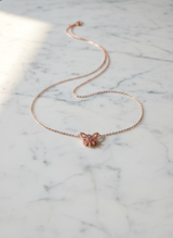 Elegant Rose Gold Butterfly Pendant Necklace for Women