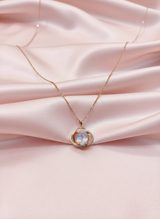 Classic Rose Gold Finish Pendant Necklace for Women