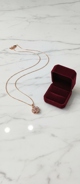 NXGOLD Elegant 360° Spin Flower Rose Gold Pendant Necklace