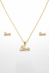NXGOLD Love Pendant Necklace Set for Women