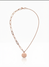 Elegant Rose Gold Asymmetrical Chain Pendant Necklace