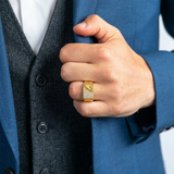 Premium Men’s Ring with Micro CZ Stone Cluster