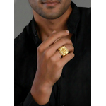 NXGOLD Golden Ganesha Ring For Men