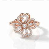 NXGOLD Luxury 360° Spin Flower Ring with Cubic Zirconia