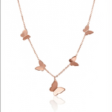 Elegant Rose Gold Butterfly Charm Pendant Necklace