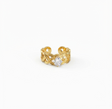 Elegant Anti-Tarnish Infinity Twist Ring with CZ Stone