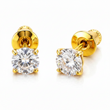 Luxury Heart Cut Diamond Stud Earrings for Women & Girls