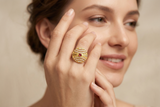 NXGOLD Celestial Ruby Crystal Statement Ring