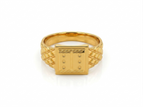 NXGOLD Heritage Square Signet Ring