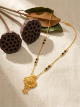 Traditional Mangalsutra with Black Beads & Heritage Pendant