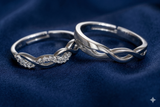 His & Hers Stainless Steel Infinity Couple Ring Set