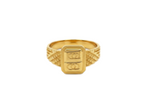 NXGOLD Premium Men’s Ring with Rectangular Engraved Design