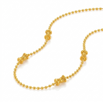 NXGOLD Bead Chain with Designer Barrel Charms for Women