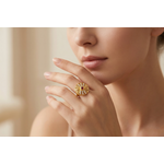 NXGOLD Royal Sunburst Ruby Designer Ring