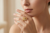 NXGOLD Royal Sunburst Ruby Designer Ring