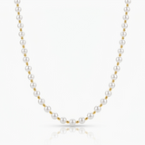 NXGOLD Elegant White Pearl & Gold Bead Chain for Women