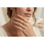 NXGOLD Dual Line Textured Gold Kada Bracelet