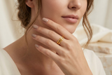 NXGOLD Dual Line Textured Gold Kada Bracelet