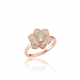 NXGOLD 360° Rotating Flower Spinner Ring for Women