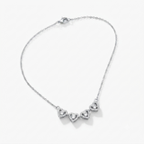 Love Sparkle Triple Heart Necklace for Women