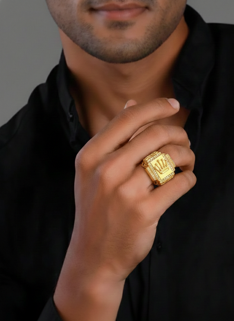 NXGOLD Crown Ring for Men