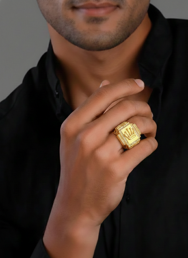 NXGOLD Crown Ring for Men