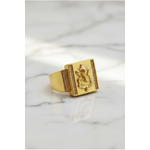 NXGOLD Golden Ganesha Ring For Men