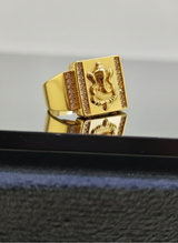 NXGOLD Golden Ganesha Ring For Men